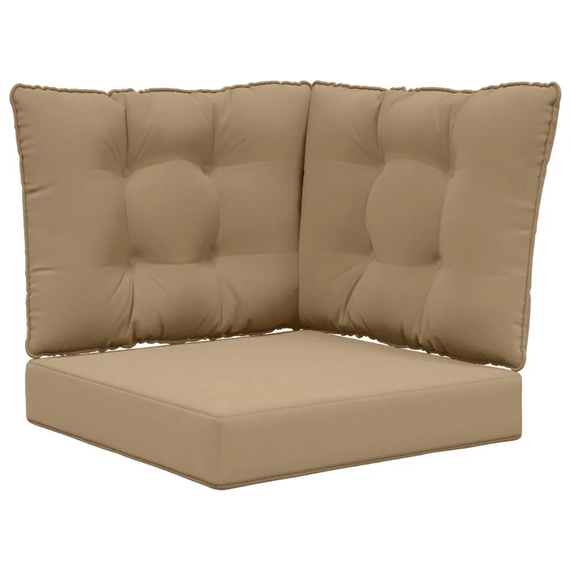 Lauko sofa pagalvėlė 3 pcs Taupe Poliesteris