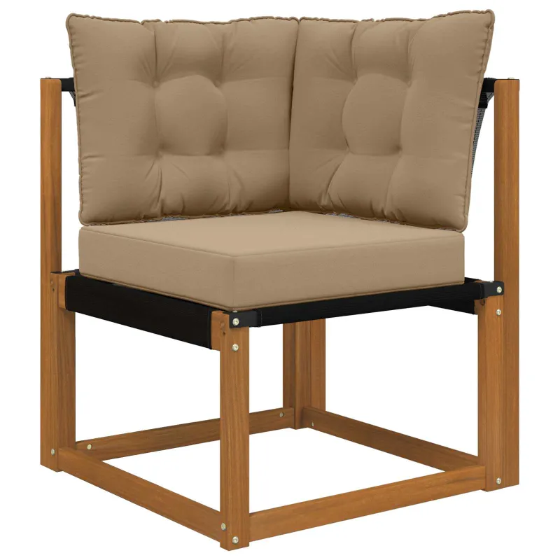 Lauko sofa pagalvėlė 3 pcs Taupe Poliesteris
