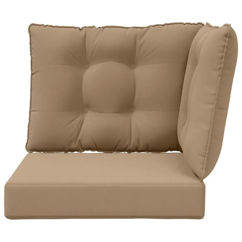 Lauko sofa pagalvėlė 3 pcs Taupe Poliesteris