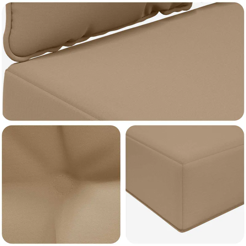 Lauko sofa pagalvėlė 3 pcs Taupe Poliesteris