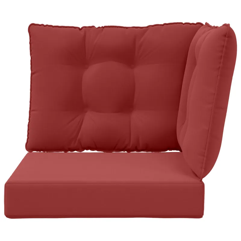 Lauko sofa pagalvėlė 3 pcs Vyno raudonumo Poliesteris