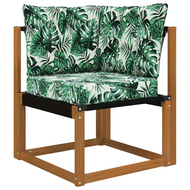 Lauko sofa pagalvėlė 3 pcs Lapų raštas Poliesteris