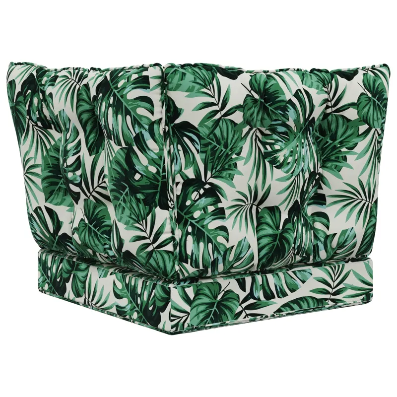 Lauko sofa pagalvėlė 3 pcs Lapų raštas Poliesteris