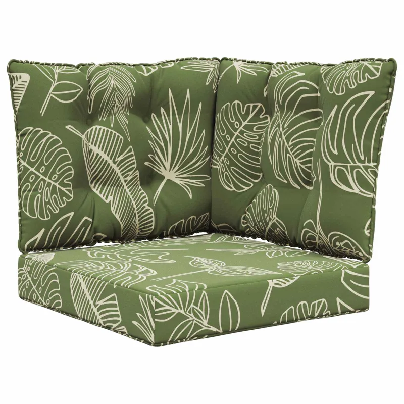 Lauko sofa pagalvėlė 3 pcs Lapų dizainas Poliesteris