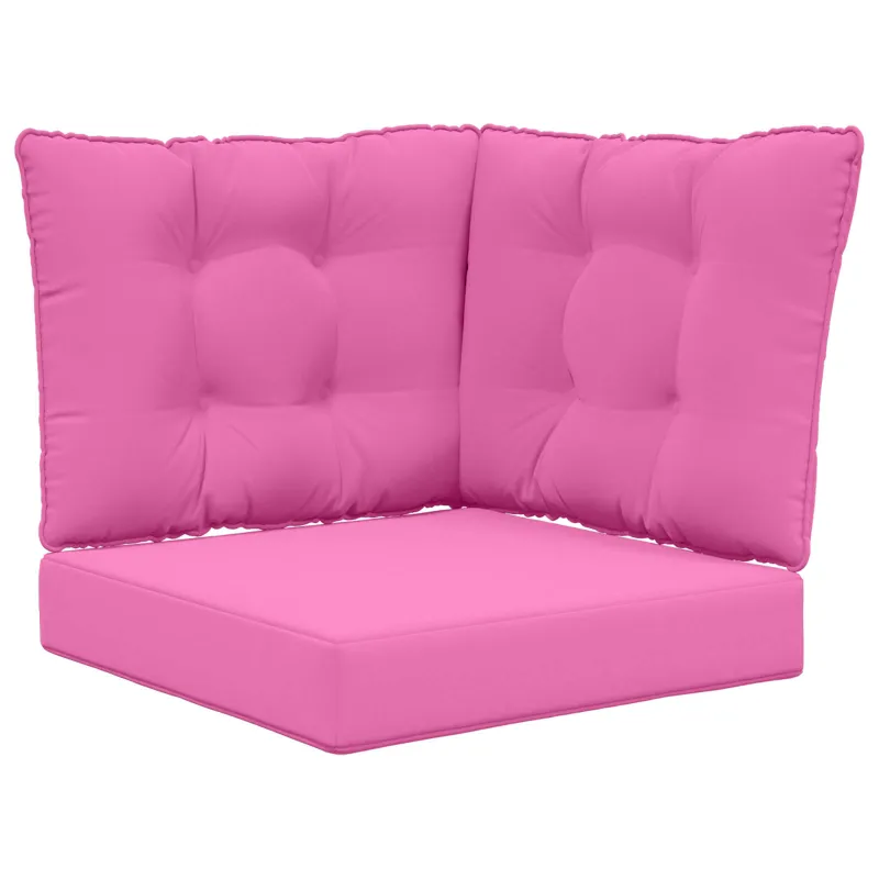 Lauko sofa pagalvėlė 3 pcs Rožinė Poliesteris