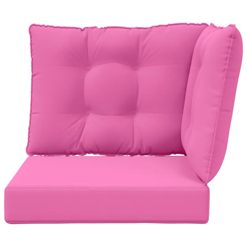 Lauko sofa pagalvėlė 3 pcs Rožinė Poliesteris