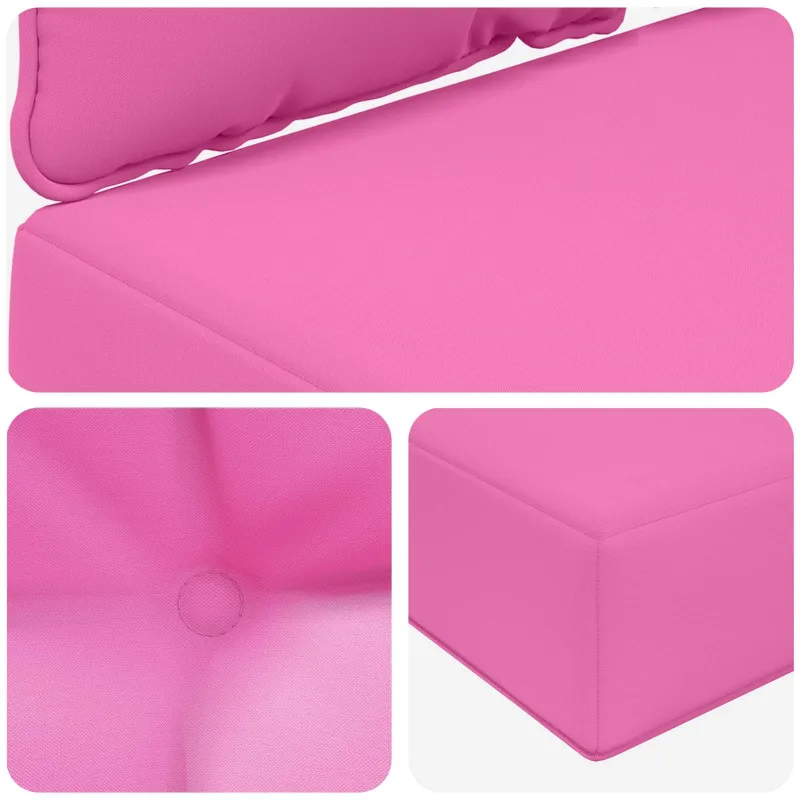 Lauko sofa pagalvėlė 3 pcs Rožinė Poliesteris