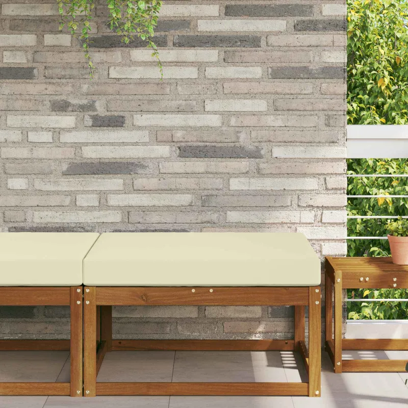 Lauko sofa pagalvėlė Kreminė 80 x 80 x 8 cm Poliesteris