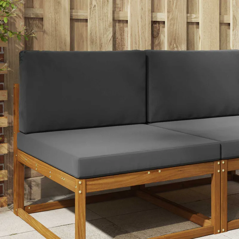 Lauko sofa pagalvėlė 2 pcs Antracitas Poliesteris