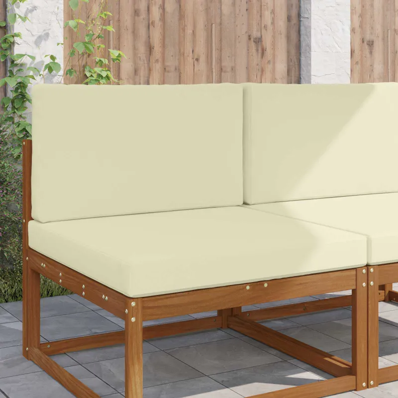 Lauko sofa pagalvėlė 2 pcs Kreminė Poliesteris