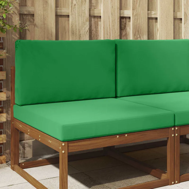 Lauko sofa pagalvėlė 2 pcs Žalia Poliesteris