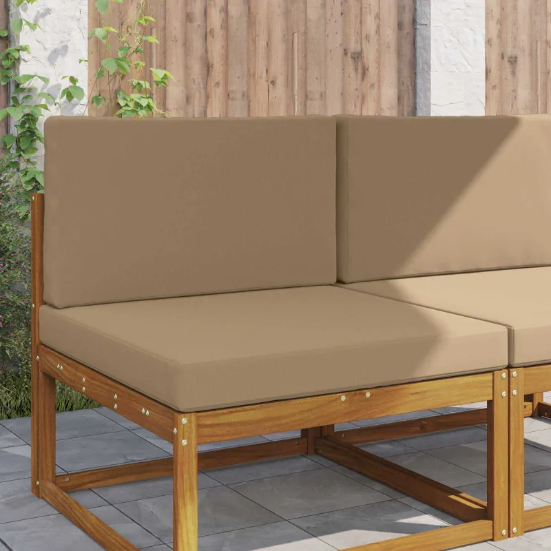 Lauko sofa pagalvėlė 2 pcs Taupe Poliesteris