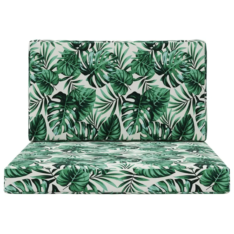 Lauko sofa pagalvėlė 2 pcs Lapų raštas Poliesteris