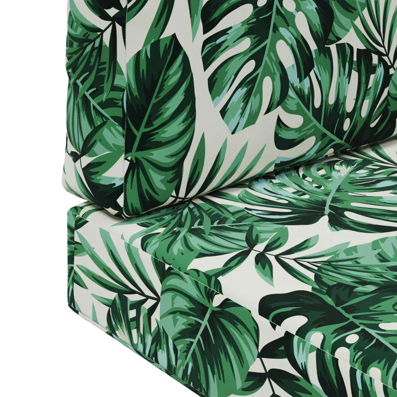 Lauko sofa pagalvėlė 2 pcs Lapų raštas Poliesteris
