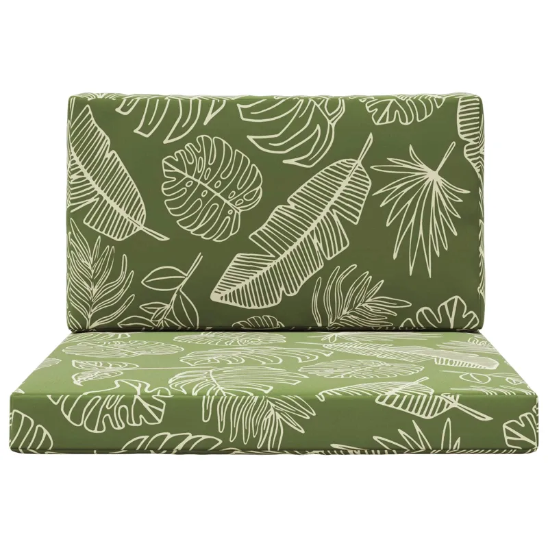 Lauko sofa pagalvėlė 2 pcs Lapų dizainas Poliesteris
