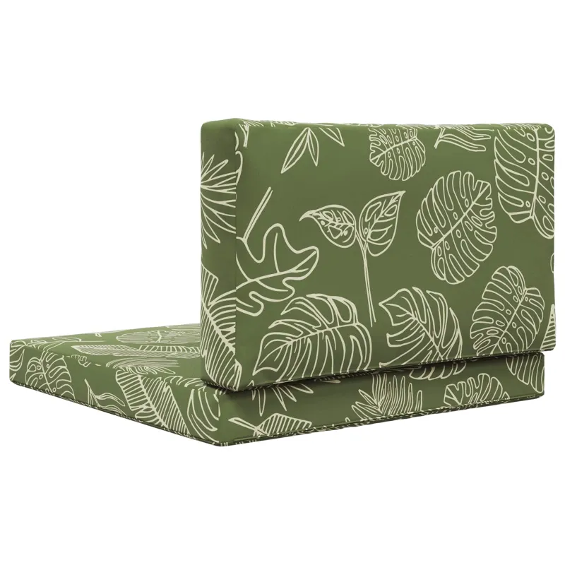 Lauko sofa pagalvėlė 2 pcs Lapų dizainas Poliesteris