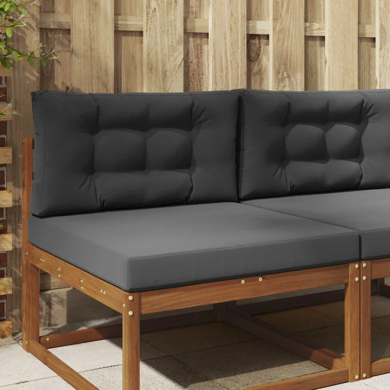 Lauko sofa pagalvėlė 2 pcs Antracitas Poliesteris