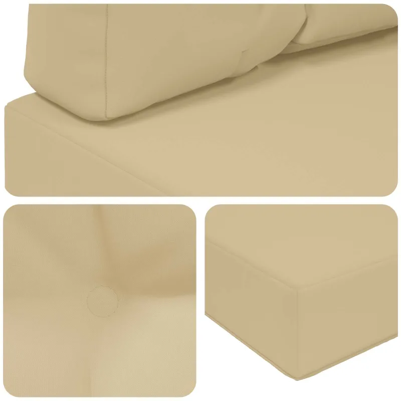 Lauko sofa pagalvėlė 2 pcs Smėlio Poliesteris