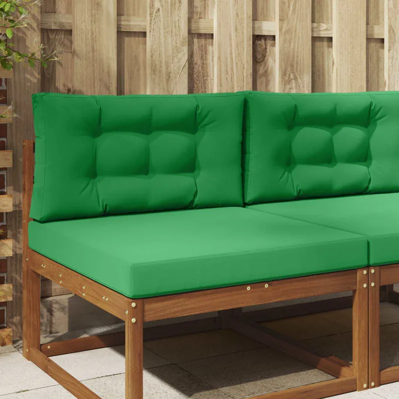 Lauko sofa pagalvėlė 2 pcs Žalia Poliesteris