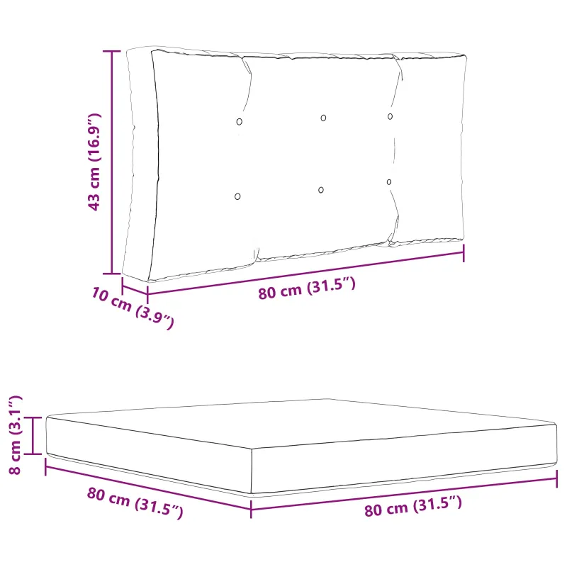 Lauko sofa pagalvėlė 2 pcs Raudona Poliesteris