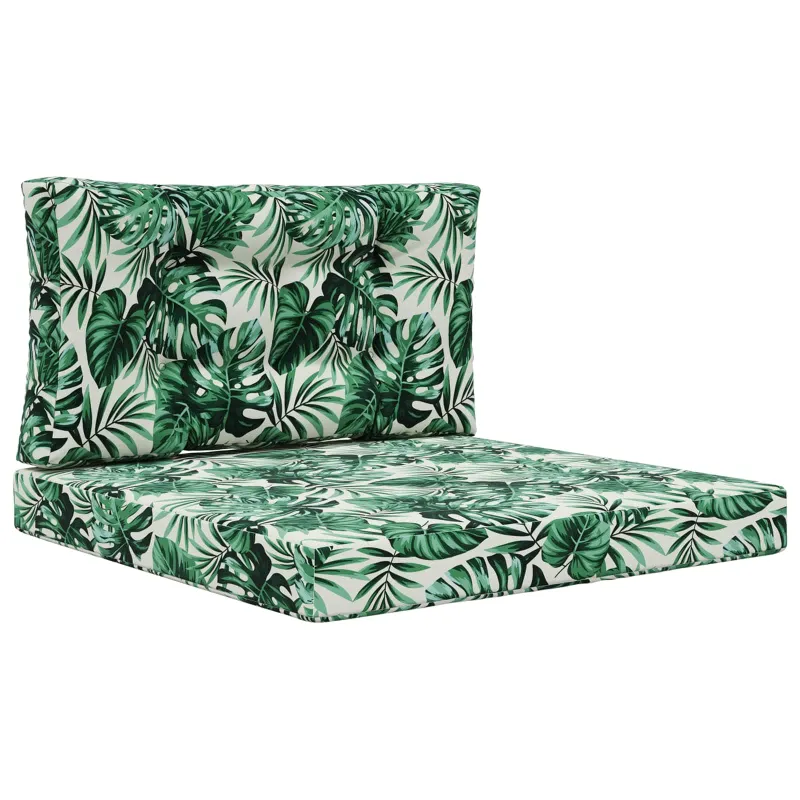 Lauko sofa pagalvėlė 2 pcs Lapų raštas Poliesteris