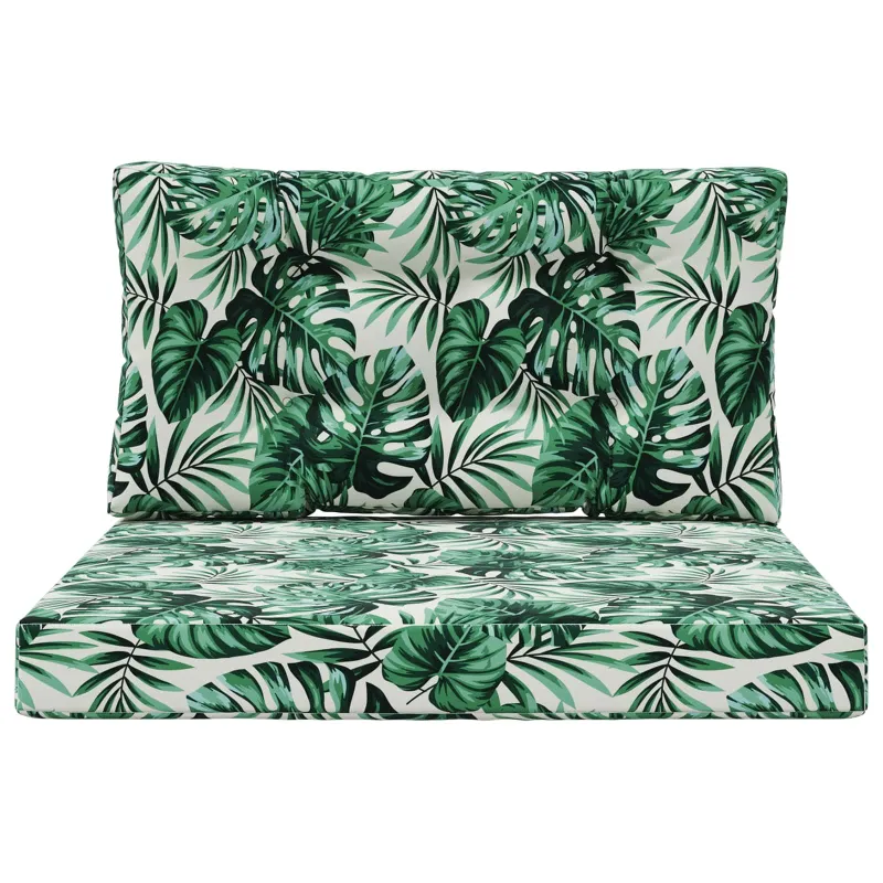 Lauko sofa pagalvėlė 2 pcs Lapų raštas Poliesteris