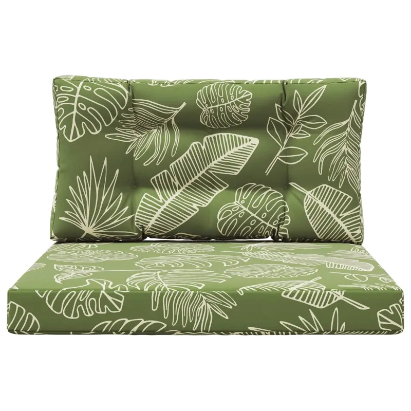 Lauko sofa pagalvėlė 2 pcs Lapų dizainas Poliesteris