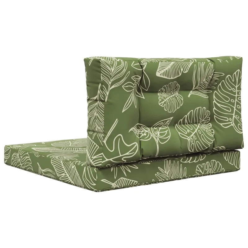 Lauko sofa pagalvėlė 2 pcs Lapų dizainas Poliesteris