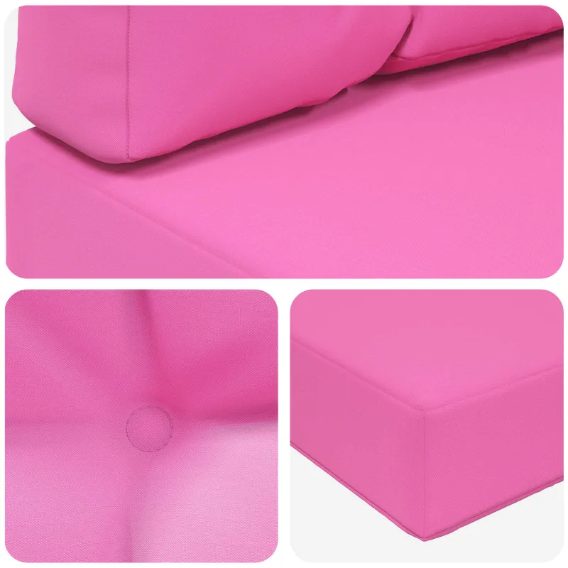 Lauko sofa pagalvėlė 2 pcs Rožinė Poliesteris