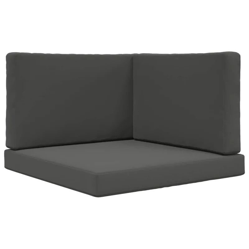 Lauko sofa pagalvėlė 3 pcs Antracitas Poliesteris