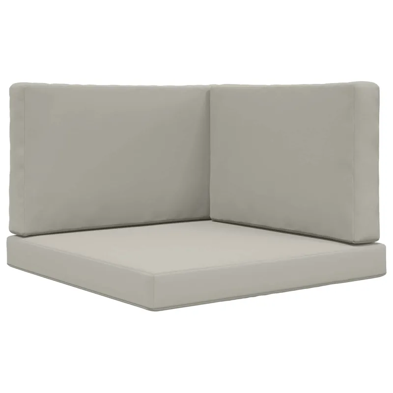 Lauko sofa pagalvėlė 3 pcs Pilka Poliesteris