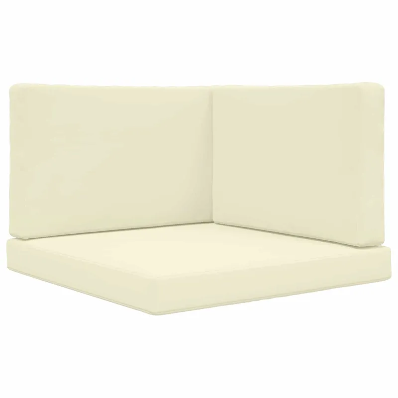 Lauko sofa pagalvėlė 3 pcs Kreminė Poliesteris