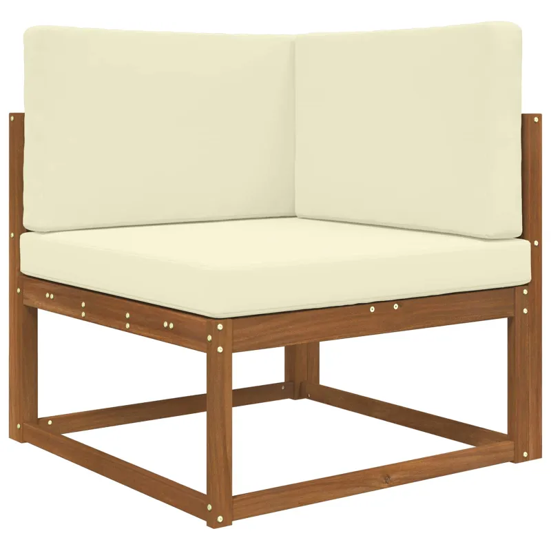Lauko sofa pagalvėlė 3 pcs Kreminė Poliesteris