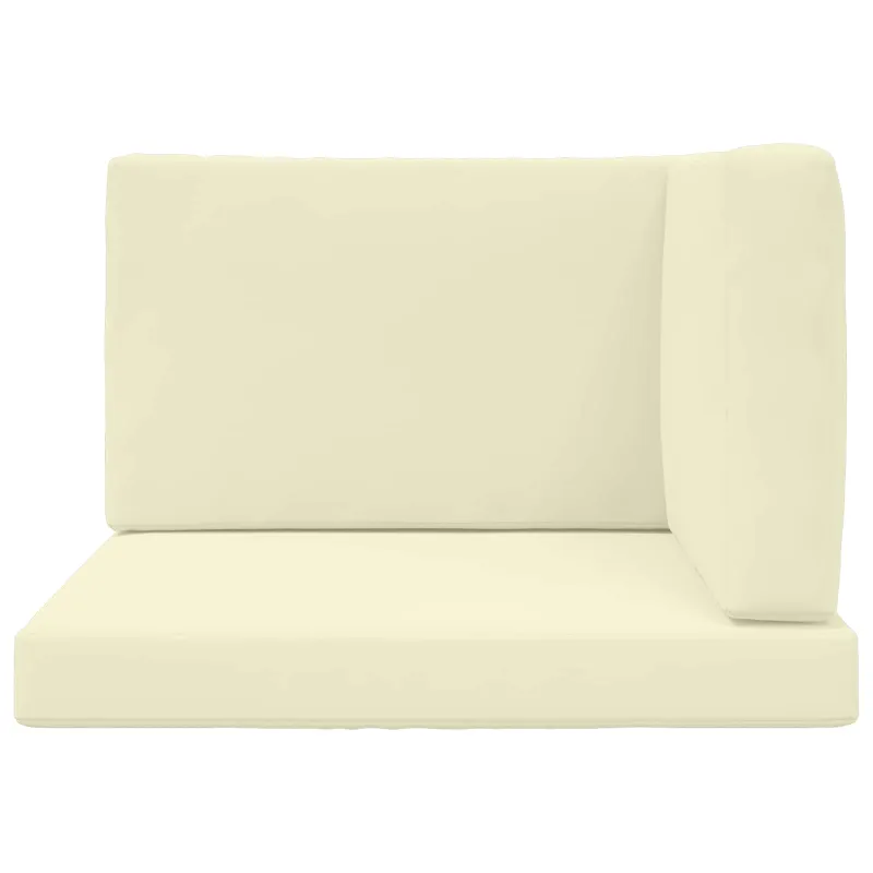 Lauko sofa pagalvėlė 3 pcs Kreminė Poliesteris