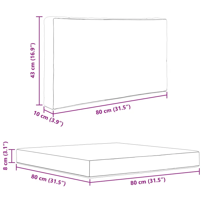 Lauko sofa pagalvėlė 3 pcs Kreminė Poliesteris