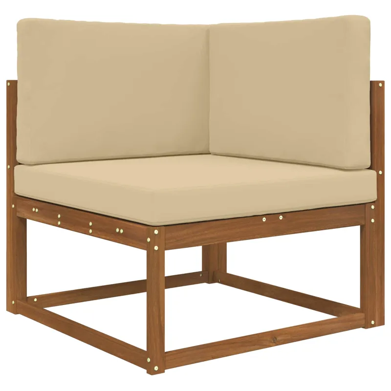 Lauko sofa pagalvėlė 3 pcs Smėlio Poliesteris