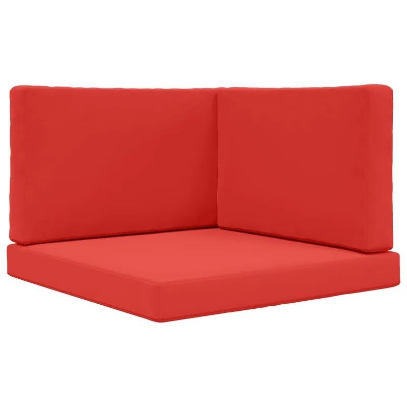 Lauko sofa pagalvėlė 3 pcs Raudona Poliesteris