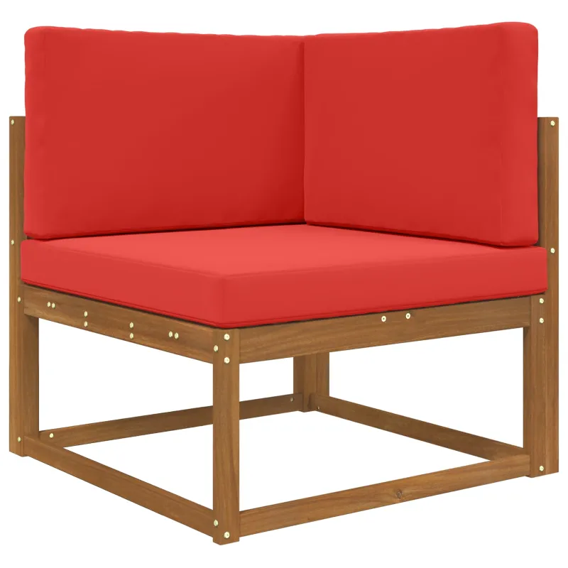 Lauko sofa pagalvėlė 3 pcs Raudona Poliesteris