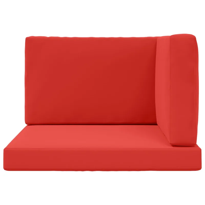 Lauko sofa pagalvėlė 3 pcs Raudona Poliesteris