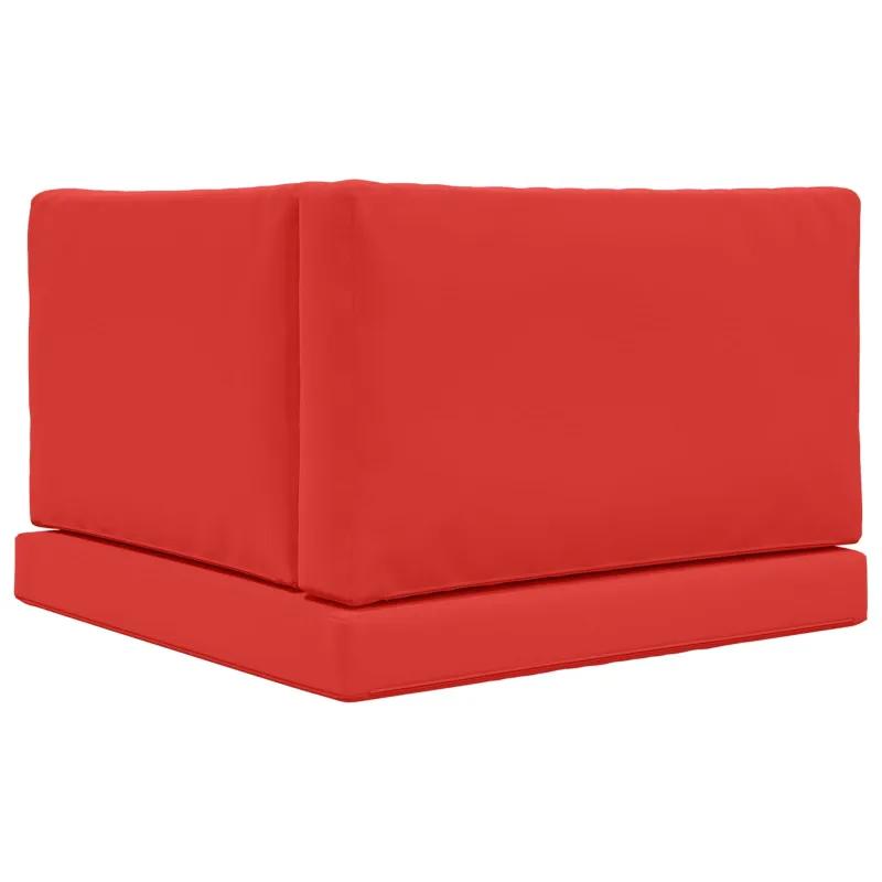 Lauko sofa pagalvėlė 3 pcs Raudona Poliesteris