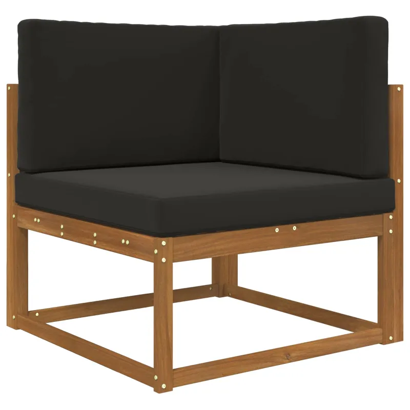 Lauko sofa pagalvėlė 3 pcs Juodas Poliesteris