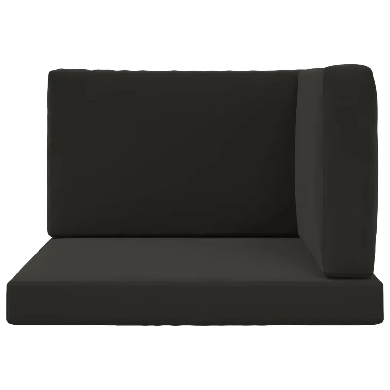 Lauko sofa pagalvėlė 3 pcs Juodas Poliesteris