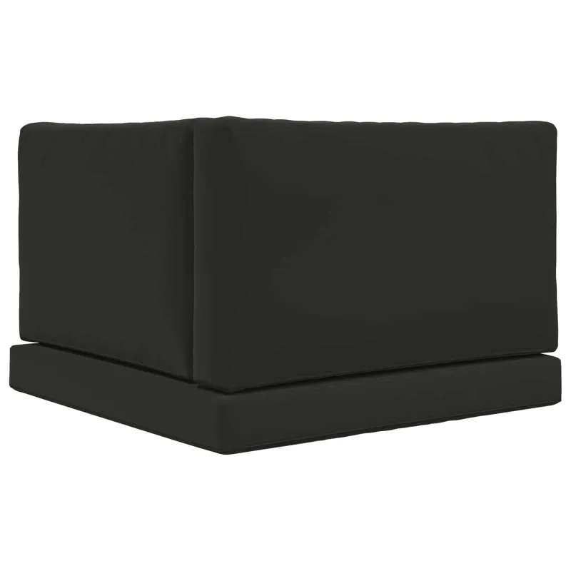 Lauko sofa pagalvėlė 3 pcs Juodas Poliesteris