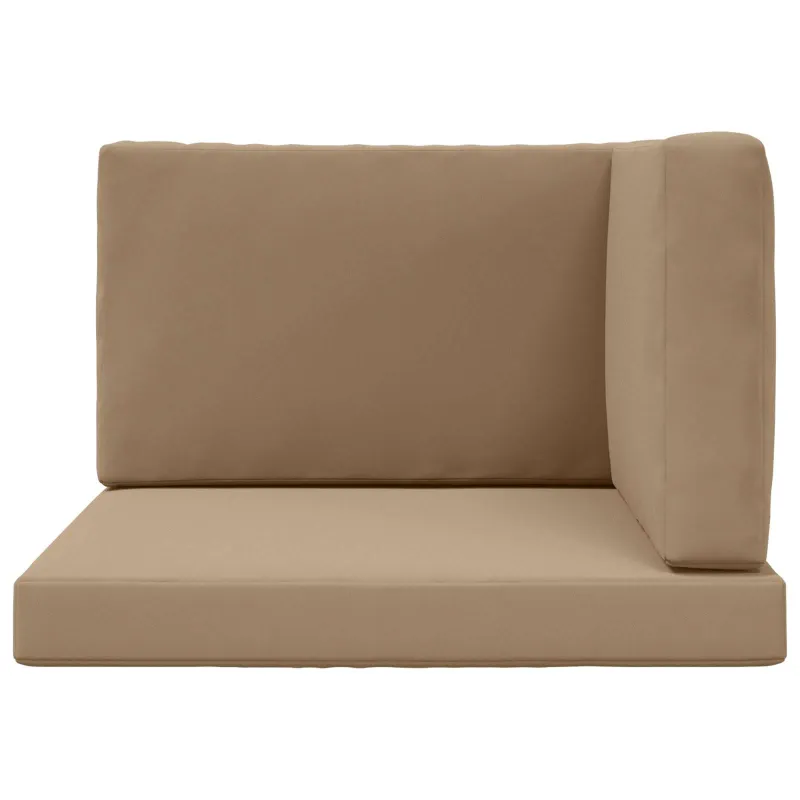 Lauko sofa pagalvėlė 3 pcs Taupe Poliesteris
