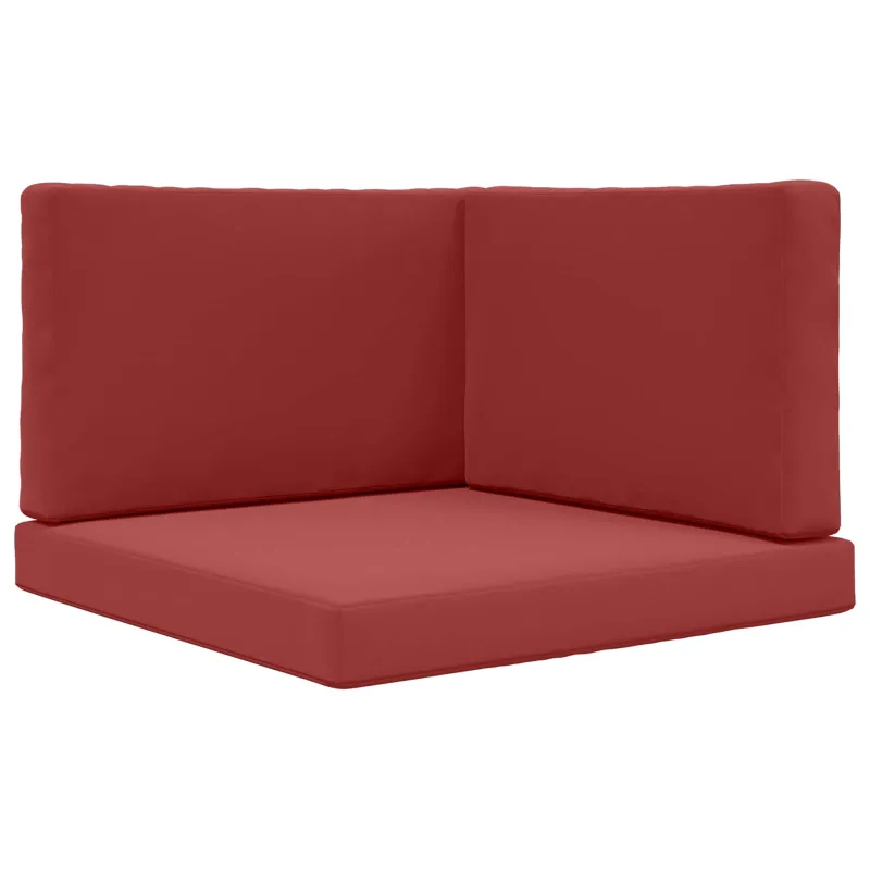 Lauko sofa pagalvėlė 3 pcs Vyno raudonumo Poliesteris