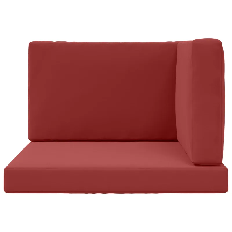 Lauko sofa pagalvėlė 3 pcs Vyno raudonumo Poliesteris