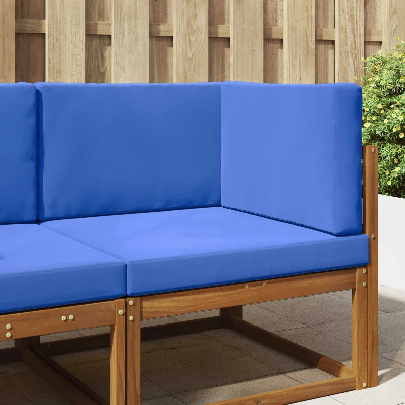 Lauko sofa pagalvėlė 3 pcs Karališka mėlyna Poliesteris