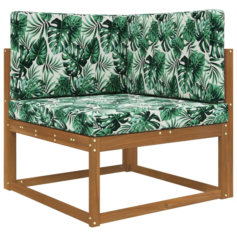 Lauko sofa pagalvėlė 3 pcs Lapų raštas Poliesteris