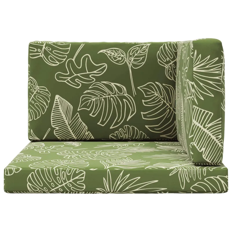 Lauko sofa pagalvėlė 3 pcs Lapų dizainas Poliesteris