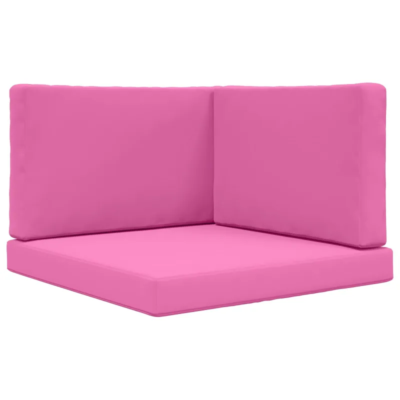 Lauko sofa pagalvėlė 3 pcs Rožinė Poliesteris